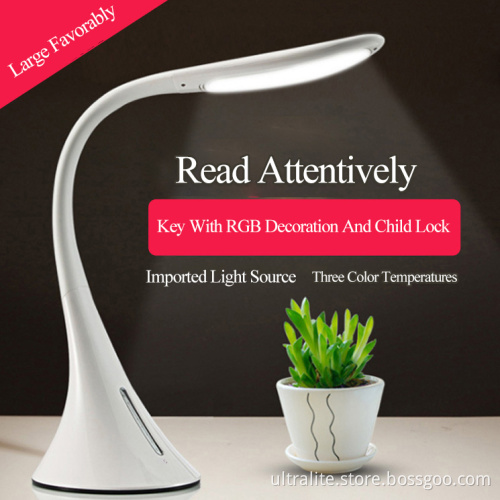 10W Dimmable Inductive LED Desk Light/ Table Lamp/Reading Light
